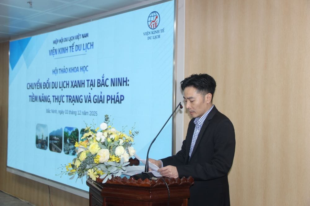 Đại diện Sở VHTTDL Bắc Ninh trình bày tham luận tại hội thảo